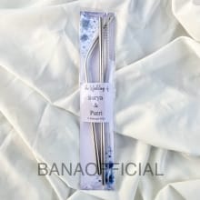 Set Sedotan Stainless untuk Souvenir – Minimal Order 25 PCS