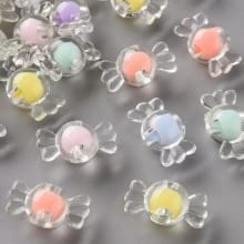 20PC Manik Mote Permen Bening untuk Kerajinan Tangan DIY – Unik dan Murah