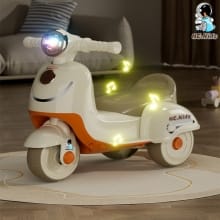 Sepeda Vespa Anak dengan Bagasi dan Musik