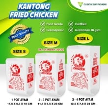 Kantong Kertas Fried Chicken S M L – Aman & Anti Minyak