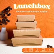 Kotak Makan Paper Kraft Laminasi Ukuran S/M/L (290gsm)