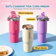 Ecentio Tumbler Stainless Steel 900ml – Botol Minum Stylish untuk Olahraga