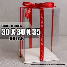 Cakebox Mika 30×30 cm – Transaparan Elegan