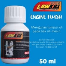 Pembersih Mesin Motor LOWKOS 50ml – Cairan Penguras Lumpur Oli