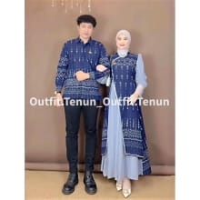 Set Couple Raina Dress Tenun Hitam
