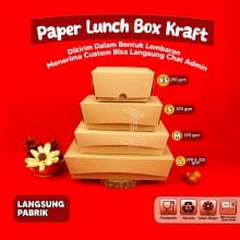 Kotak Makan Eco Kraft ALDO – Pack 100 Pcs