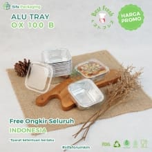Sajian Makanan Praktis: Aluminium Foil Tray Cup OX 100 B + Tutup