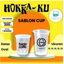 Gelas Sablon Custom Hokka-ku