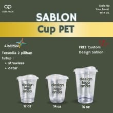 Gelasan Sablon PET Starindo 12oz, 14oz, 16oz – Bening dan Tebal