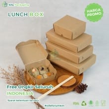 Kotak Makan Kraft Ekonomis – Lunch Box Berlapis Laminasi