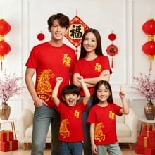 Kaos Imlek Couple Keluarga
