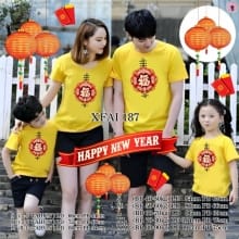 Kaos Keluarga Unisex Sablon DTF & Polyflek
