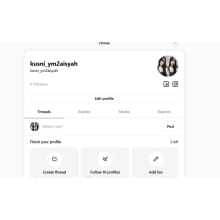 Akun Threads Premium – Profil Cewek