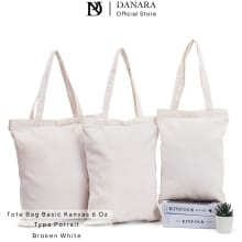 Danara Tote Bag Kanvas Custom 6 Oz – Warna Broken White