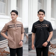 Baju Koko Lengan Pendek Bordir