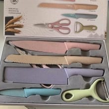 Set Pisau Dapur 6 in 1 Stainless Steel – Praktis dan Serbaguna
