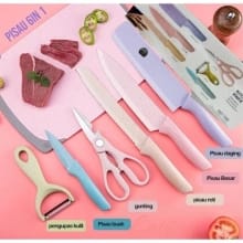 Set Pisau Dapur Stainless Lengkap 6 Pcs Anti Lengket