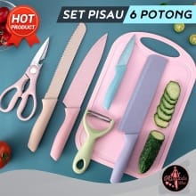 Set Pisau Dapur Stainless Anti Lengket – 6 Pcs