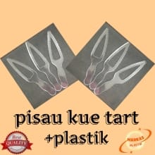 Pisau Plastik Kue Tart – 100 Pcs Bening & Kuat