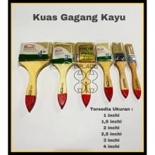 Kuas Cat Gagang Kayu – Ukuran 1″ hingga 4″ – Murah dan Berkualitas