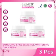 Paket Hemat 3 Pcs Krim Siang Whitening Animate 5x 10 gr