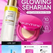 Set Makeup Glowing 2PCS – Cushion & Serum untuk Coverage Tinggi