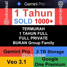 Akun Google Gemini Pro 1 Tahun – Terpercaya dan Berkualitas