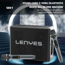Speaker Bluetooth S861 dengan LED RGB dan Mic Wireless
