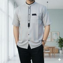 Baju Koko Pria Lengan Pendek Elegan