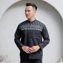 Baju Koko Bordir Lengan Panjang