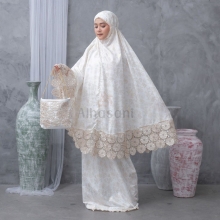 Mukena Dewasa Mewah Renda Katun Foil Premium
