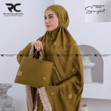 Mukena Bordir Mewah Motif Bunga Songket