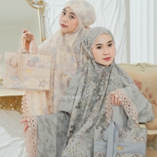 Mukena Dewasa Jumbo Premium Renda Motif Bunga Majdina