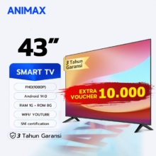 Animax Smart TV 32-inch – TV LED Android Coolita dengan Garansi 3 Tahun