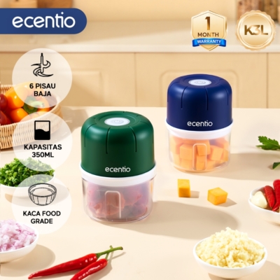 Ecentio Blender Pemotong Bumbu Mini 250ml – 6 Pisau Stainless Steel