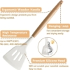 Set Peralatan Masak 3-in-1 dengan Pegangan Kayu Ek