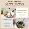 Set Peralatan Masak 3-in-1 dengan Pegangan Kayu Ek