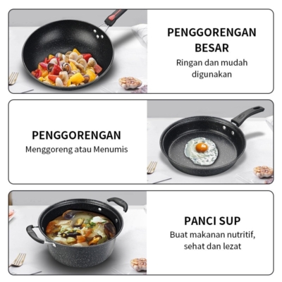 Set Panci Wajan Multifungsi 3-in-1 Trend