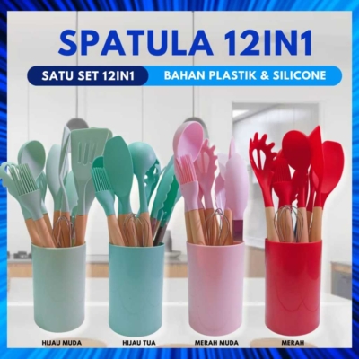 Set Peralatan Masak Silikon 12 Pcs – Solusi Praktis untuk Dapurmu!