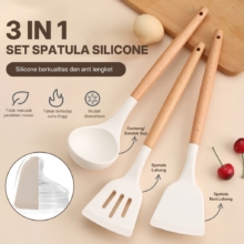 Set Spatula Silikon 3 in 1 – Alat Masak Premium