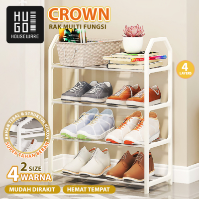 Rak Sepatu HUGO Stainless Steel Multifungsi 4 dan 5 Susun
