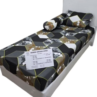 Sprei Katun Premium Motif Kotak Estetik