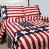Sprei Motif Bendera Amerika – Set Sarung Bantal & Guling