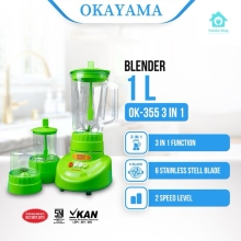 Blender Multifungsi 3-in-1 Okayama OK-355 Ringkas