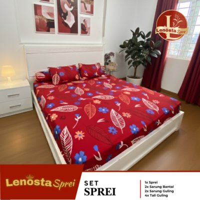 LENOSTA Set Sprei King 180×200 – Tidur Nyaman dan Stylish