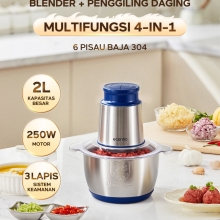 Penggiling Daging ECENTIO 250W Stainless Steel 2L – 6 Pisau