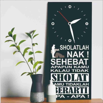 Jam Dinding Islami Minimalis Compact Praktis Dipakai Best Seller