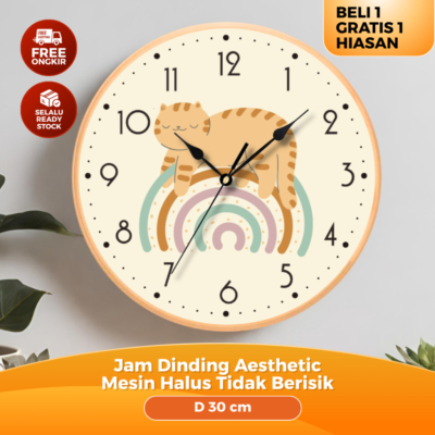 Jam Dinding Aesthetic Minimalis Motif Boho