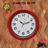 Jam Dinding Bulat Minimalis Warna Hitam Putih 30cm