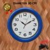 Jam Dinding Bulat Minimalis Warna Hitam Putih 30cm